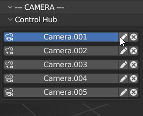GrooveTech ToolBag camera control hub in Blender.