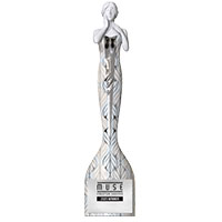 Spirit Halloween Times Square Muse award badge.