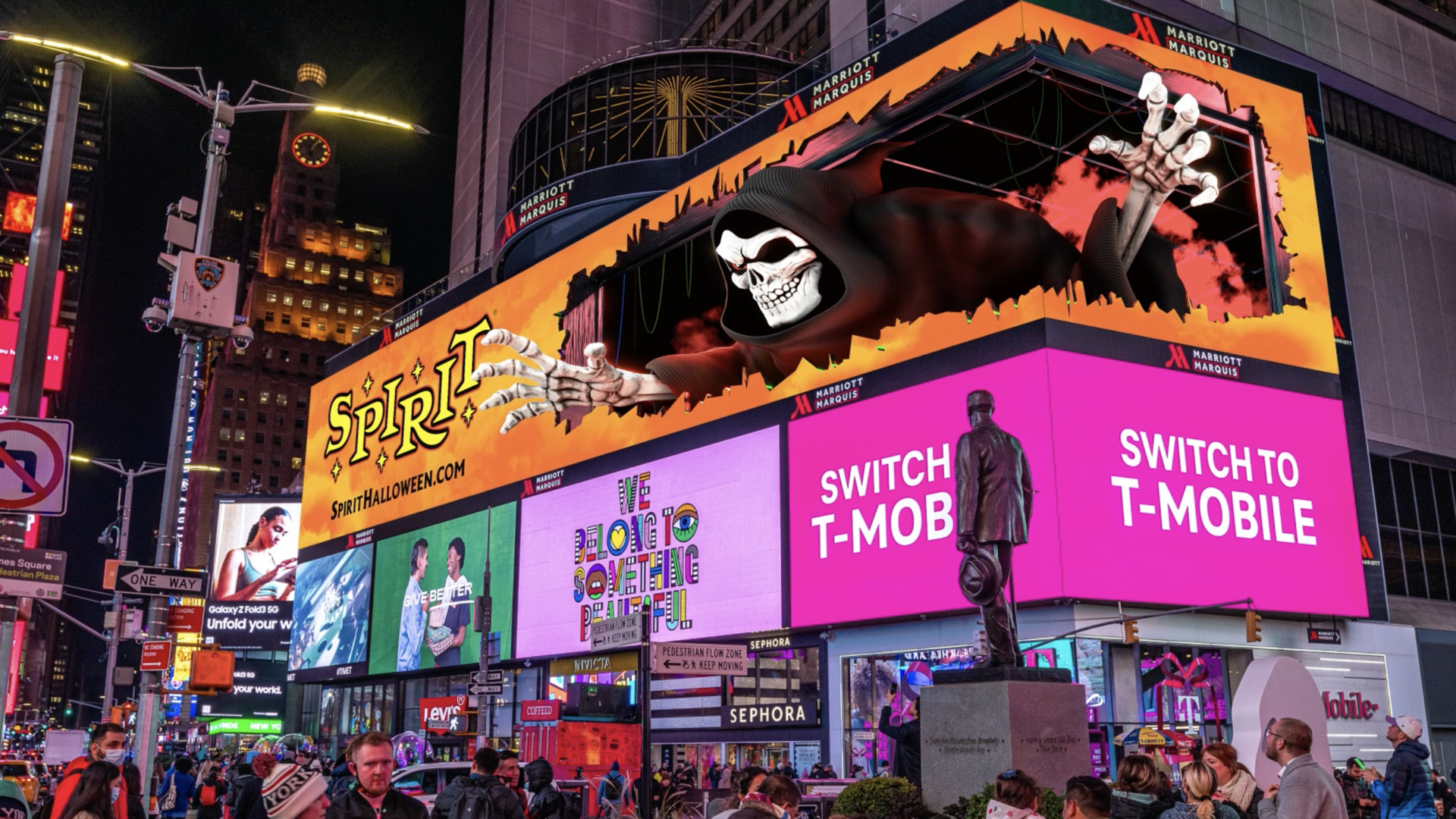 Jack Reaper reveal moment from the Times Square animation.
